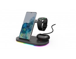 Wiresless Charging Cradles support for Samsung Galaxy Phone, smartwatches and earbuds 3IN1 Fast Charger