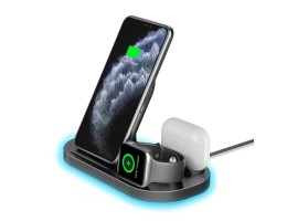 Fast Wireless Charger Stand Holder for smart phones, earbuds and smart wtaches
